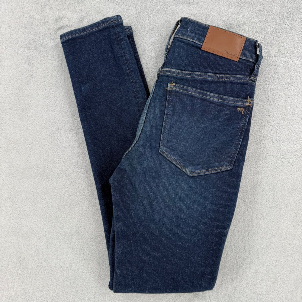 Madewell Jeans Womens W 24  9" Mid-Rise Skinny Dark Wash Denim W/ Magic Pockets